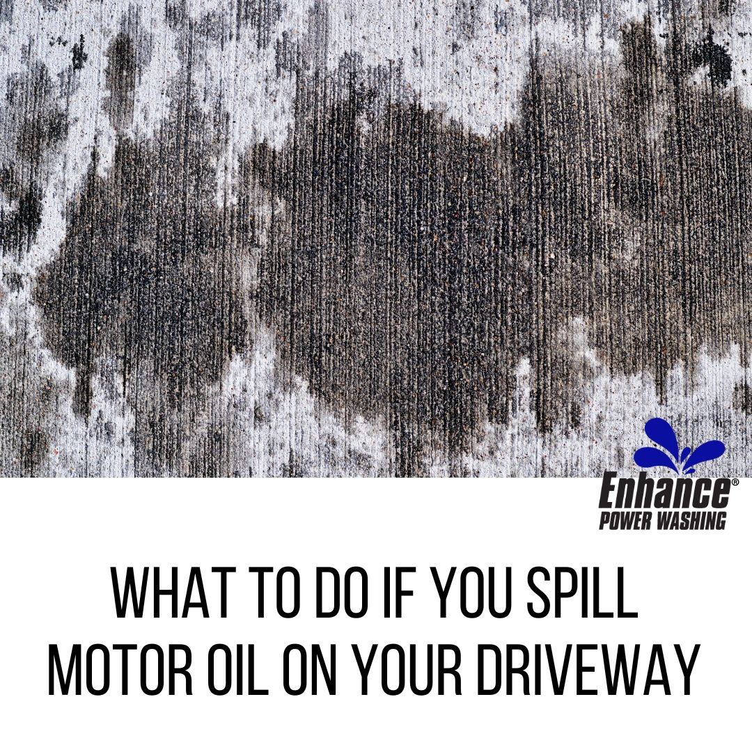 What to do if you spill motor oil on your driveway